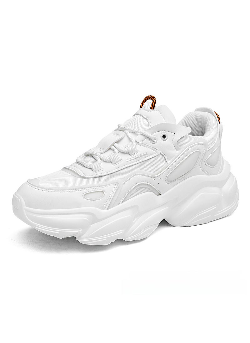 Spring Trendy Dad Sneakers Unisex Shockproof White
