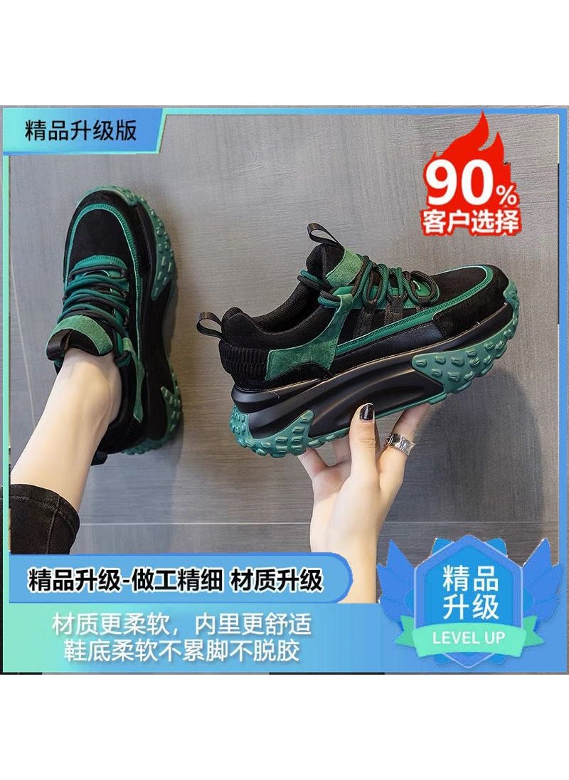 2023 Stylish Chunky Dad Sneakers for Women Green [upgraded]]