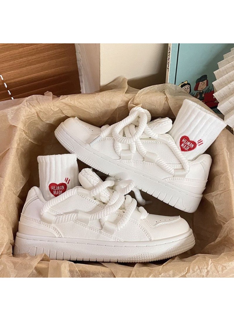 2023 Braided Orange Soda Skateboard Sneakers White