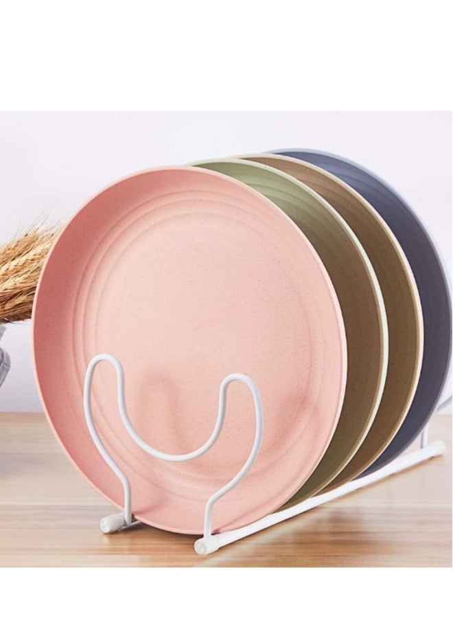 Unbreakable Wheat Straw Plates 9 inch, Reusable Large Plates Set of 4, Dishwasher Safe Easy to Clean BPA Free, Perfect for Kitchen Outdoor Picnic Plates