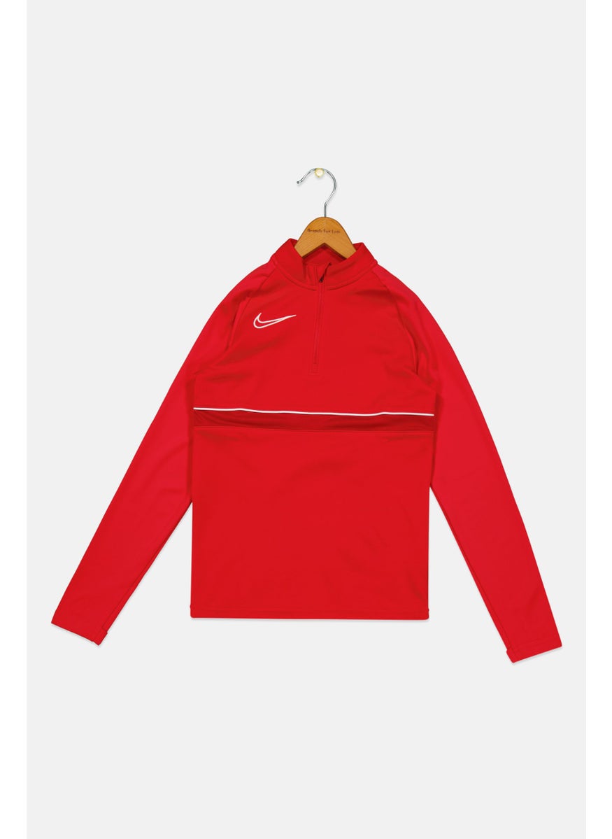 Kids Boy Brand Logo Sweatshirt, Red