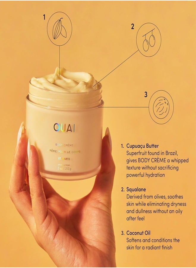 OUAI Body Crème St. Barts 212g - Luxurious Moisturizing Cream with Tropical Scent