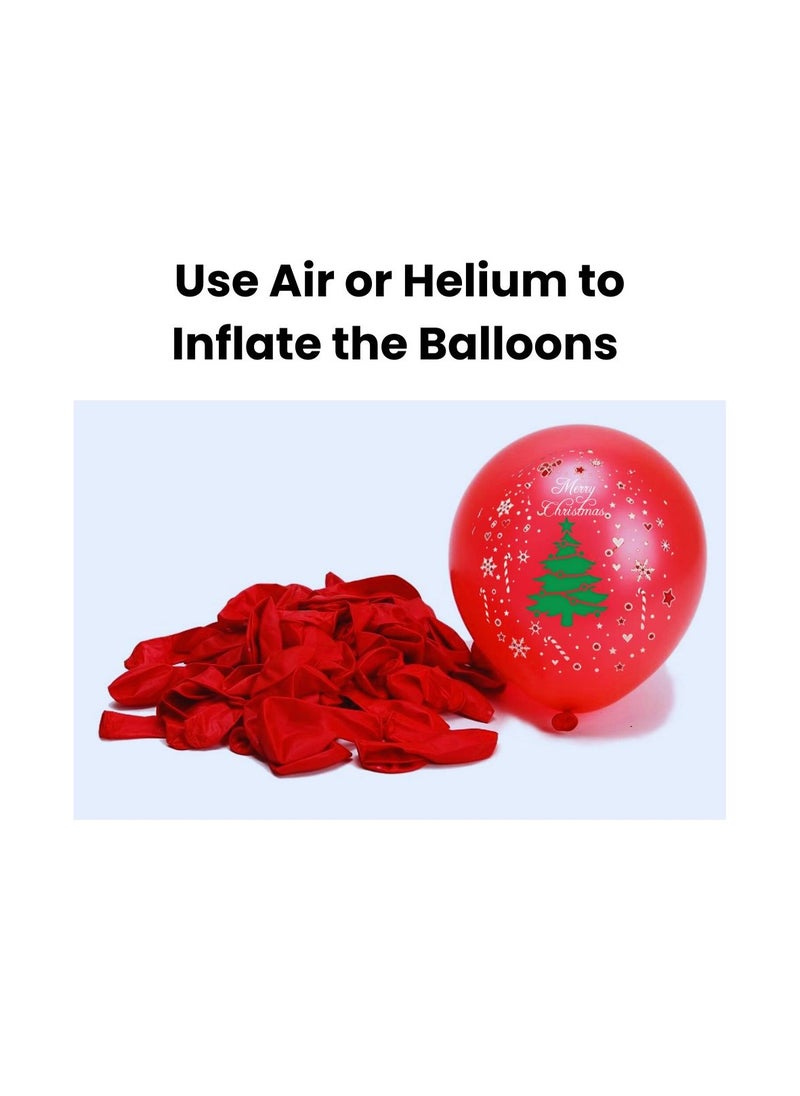 Christmas Party Decoration Balloons–12 Inch Latex Balloons For Celebrations,Festivals,Holiday Parties,Event Decor And Festive Decor