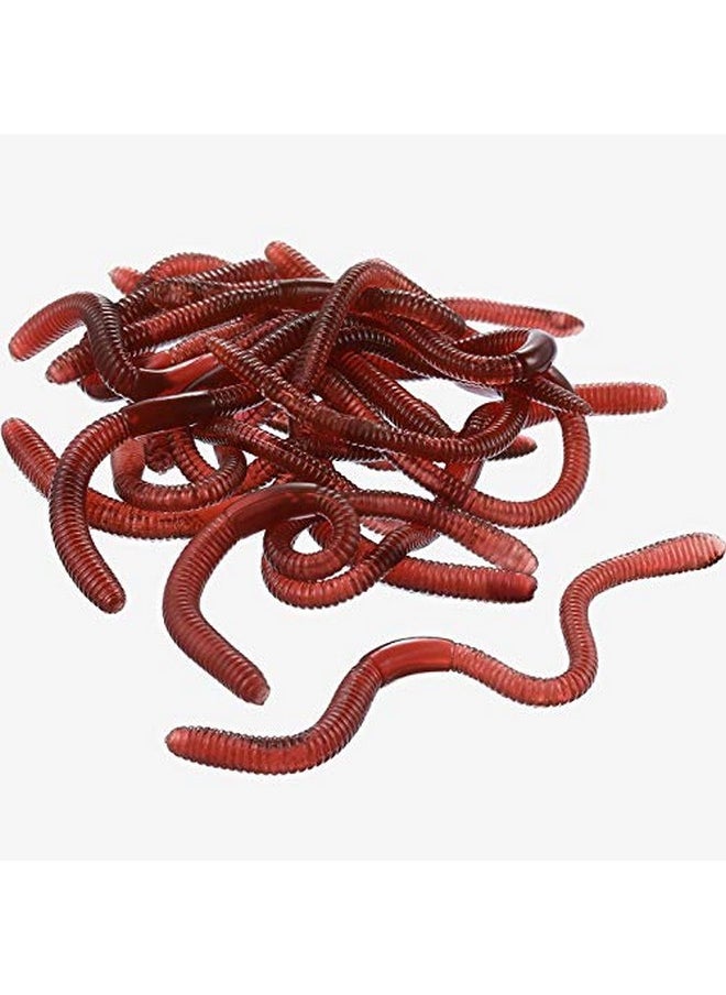 Gejoy 16 Pieces Fake Earthworm Plastic Lifelike Worm Soft Stretchy Rubber Earthworms Trick Toy for Halloween April Fool's Day Party