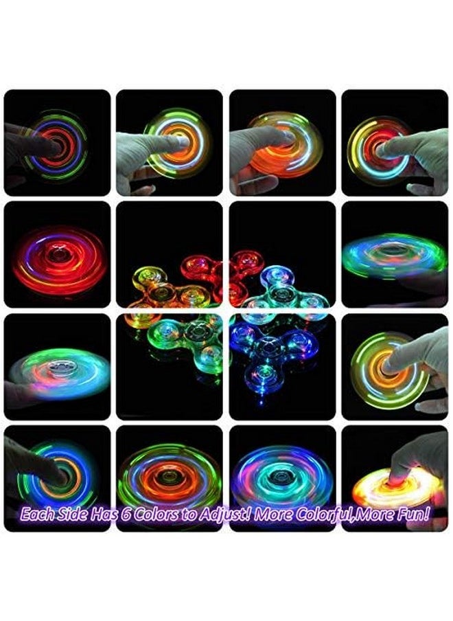 FIGROL LED Light Spinner, Light Fidget Finger Toy Hand Spinner -Stress Reduction and Anxiety Relief Hand Spinner for Children