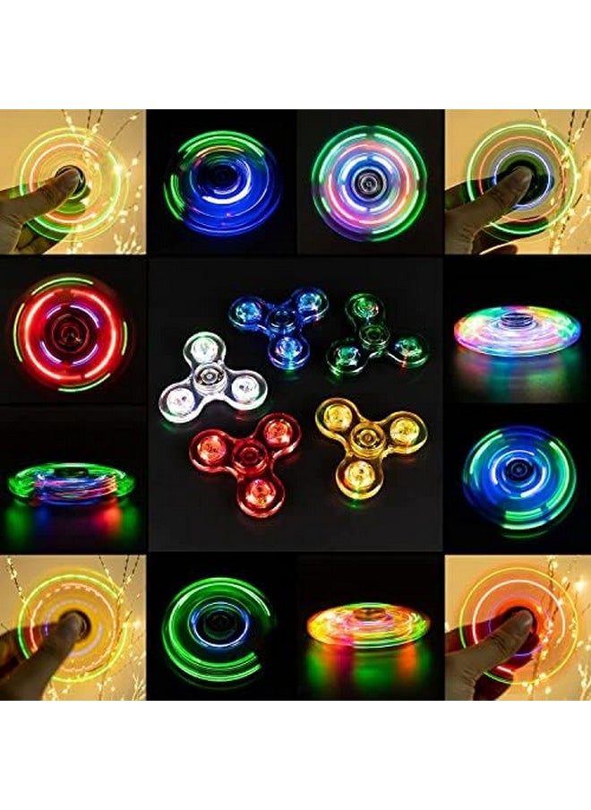 FIGROL LED Light Spinner, Light Fidget Finger Toy Hand Spinner -Stress Reduction and Anxiety Relief Hand Spinner for Children