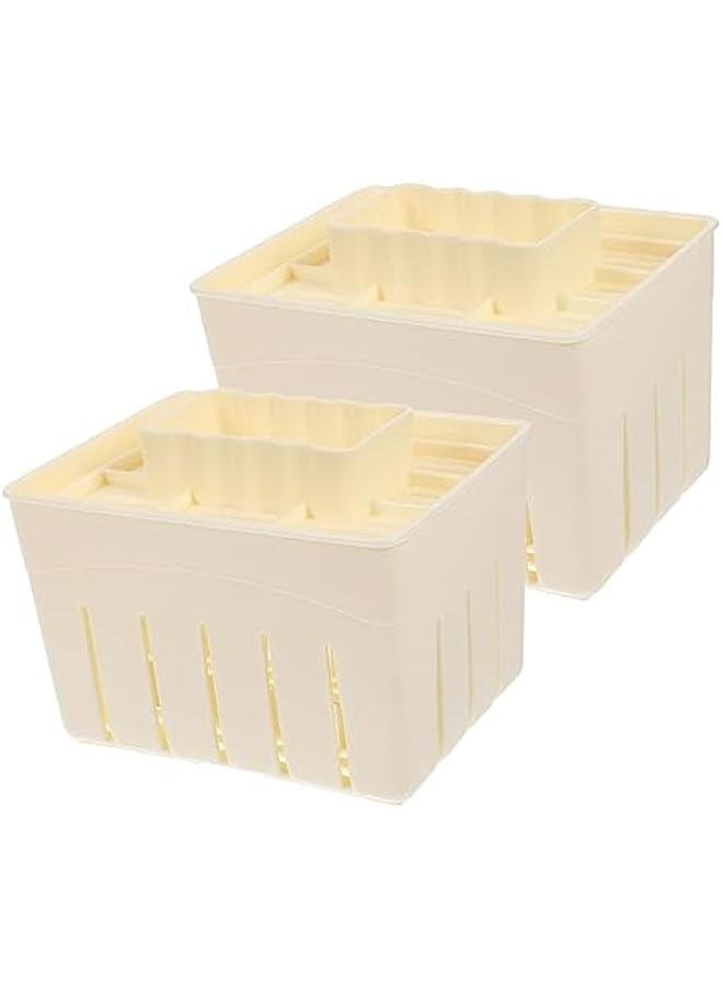 2 Pcs Tofu Press Household Food Grade Easy Tofu Pressing Mold Kit for Extra Firm Tofu Kitchen Supply