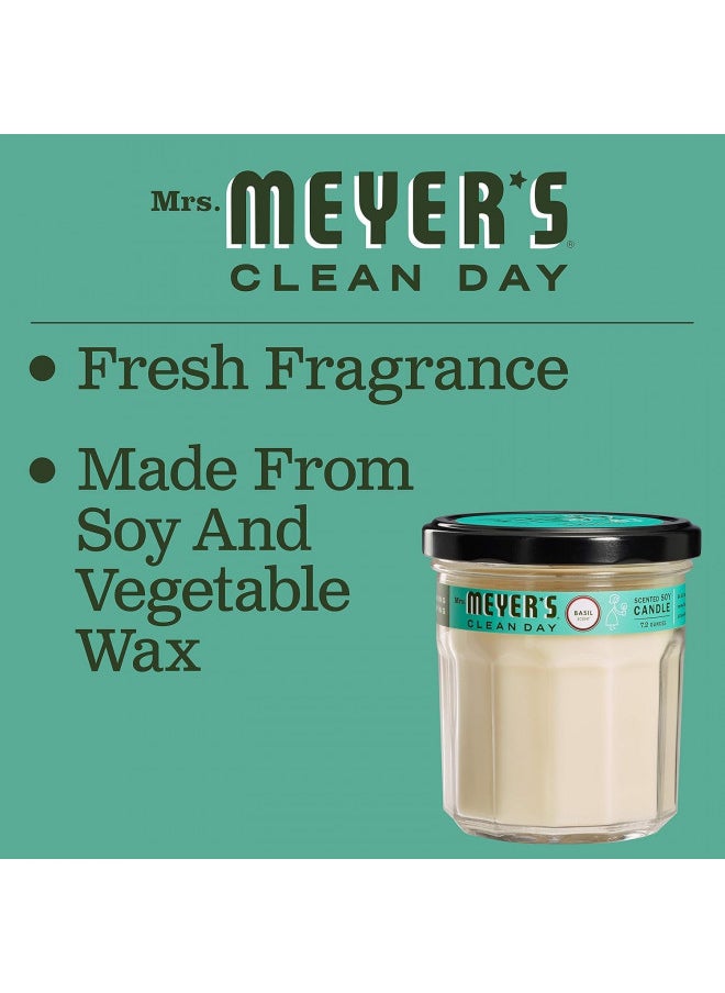 Mrs. Meyer's Clean Day's Soy Candle, Basil, 7.2-Ounce Glass Jars (Pack of 6)