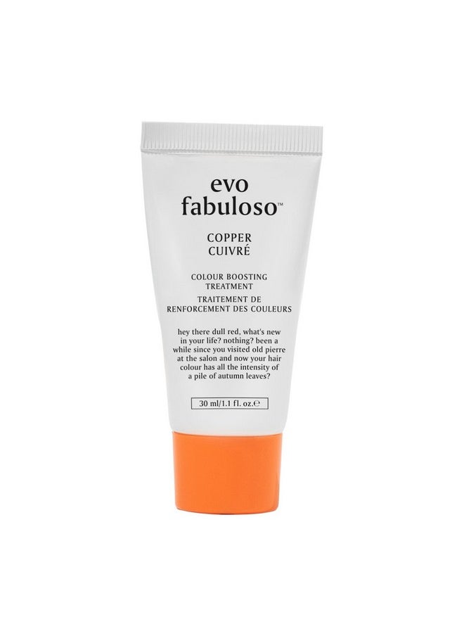 EVO Fabuloso Copper Colour Boosting Treatment - Colour Care Conditioner for Colour -Treated Hair - Helps Maintain Colour Depth, Tone & Shine, 30ml / 1.01fl.oz