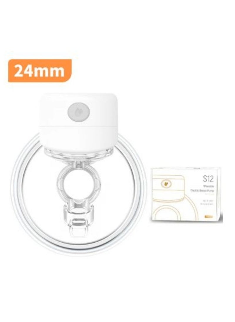 S12 Hands-Free Electric Pump Portable, Wearable Wireless Milk Extractor (24MM Single)