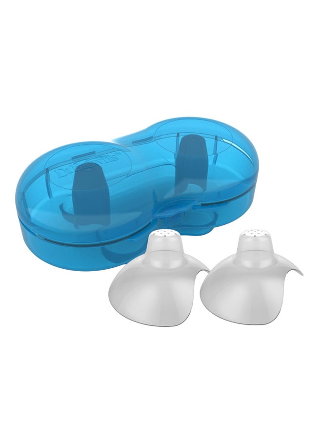 Baby Nipple Shields  Silicone With Case, Size 2 - 25 Mm And Up, Stretch Fit, For Latch Difficulties, Flat Inverted Nipples