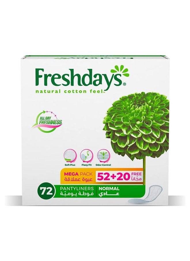 All Day Freshness Panty Liners - Normal 72 Pads