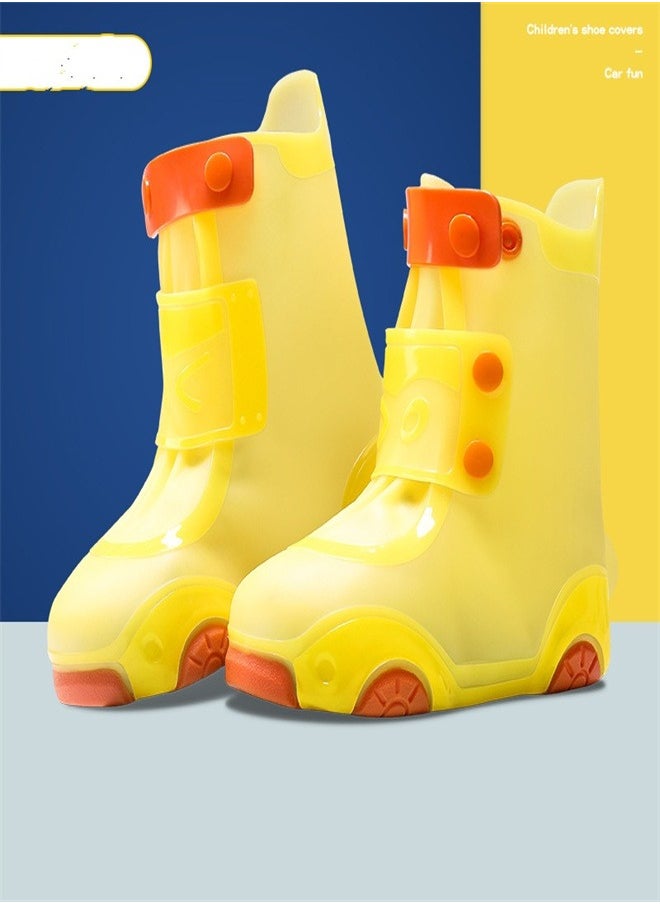 Children's Mid Tube Rain Boots Sky Yellow