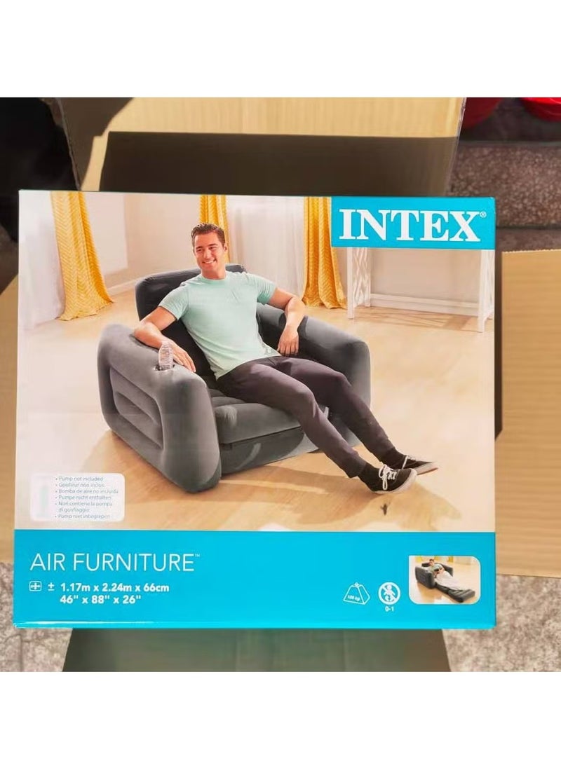 INTEX sofa airbed pull-out chair for adult Double sofa Indoor Outdoor Inflatable Chair flocking folding sofa