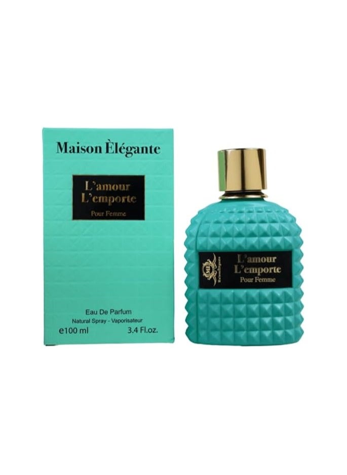 Maison Elegante L'Amour L'Emporte Femme Eau de Parfum - Luxurious Women's Fragrance, 100ml - Long-Lasting, Scent