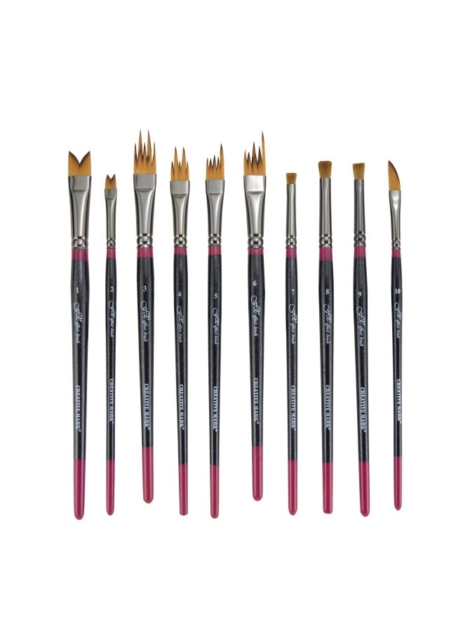 Creative Mark Professional Artist FX Special Effects Paint Brush - Set of 10