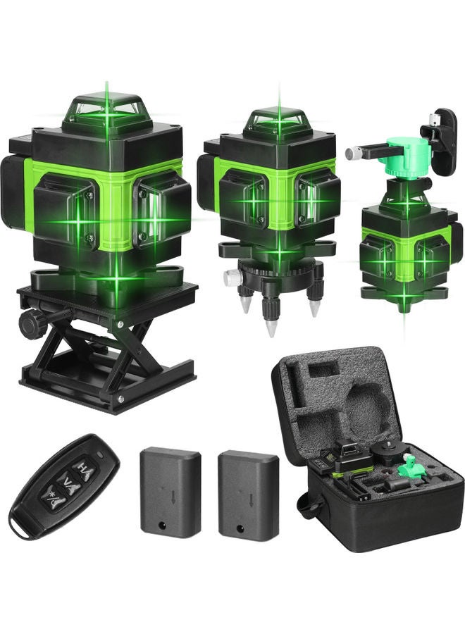 4-Lines Multifunctional Level Laser Machine Set Green/Black