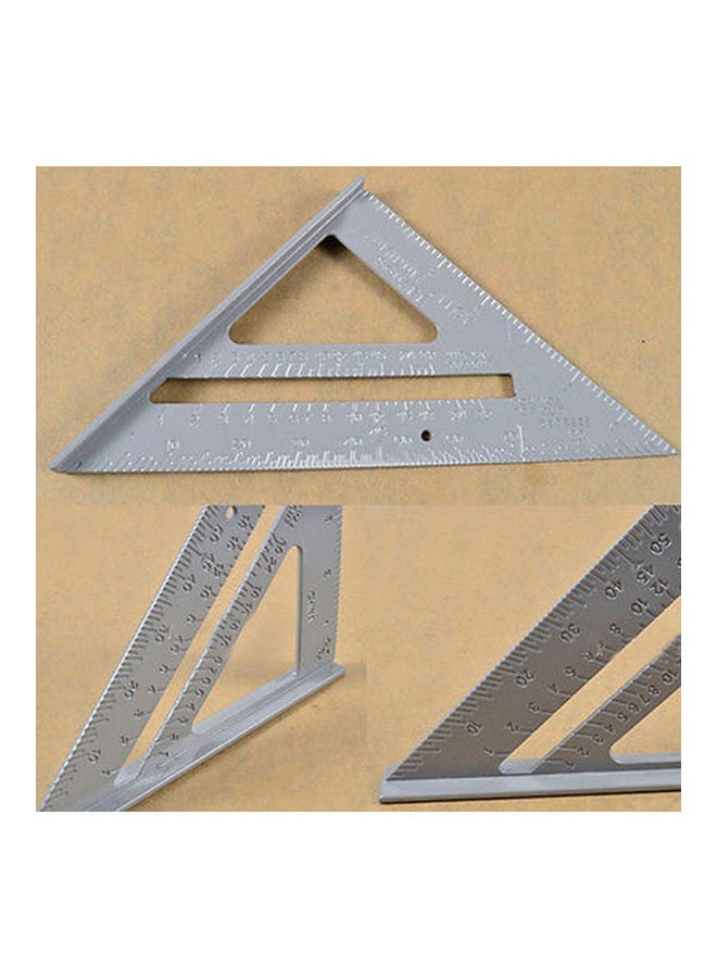 Aluminum Alloy Triangle Protractor Silver