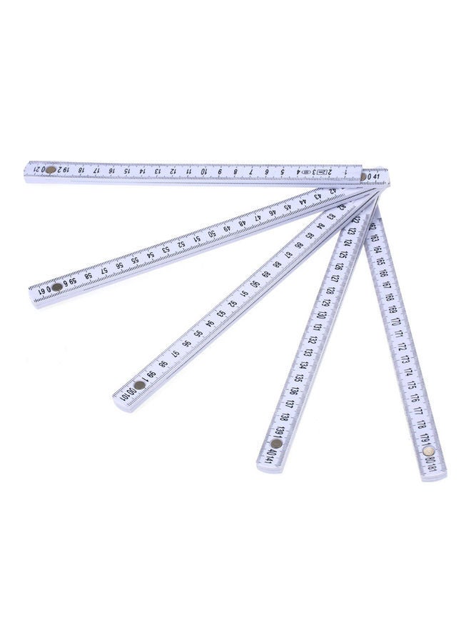 Folding Linear Measurement Ruler White 2meter