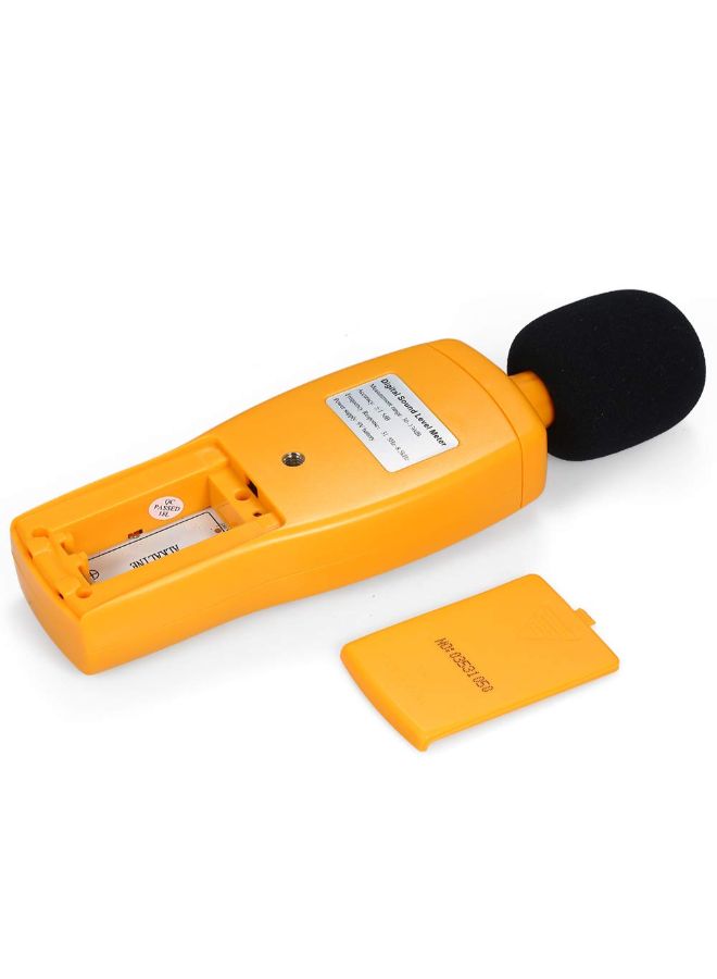 Digital LCD Sound Level Monitoring Tester Black/Orange 0.261kg