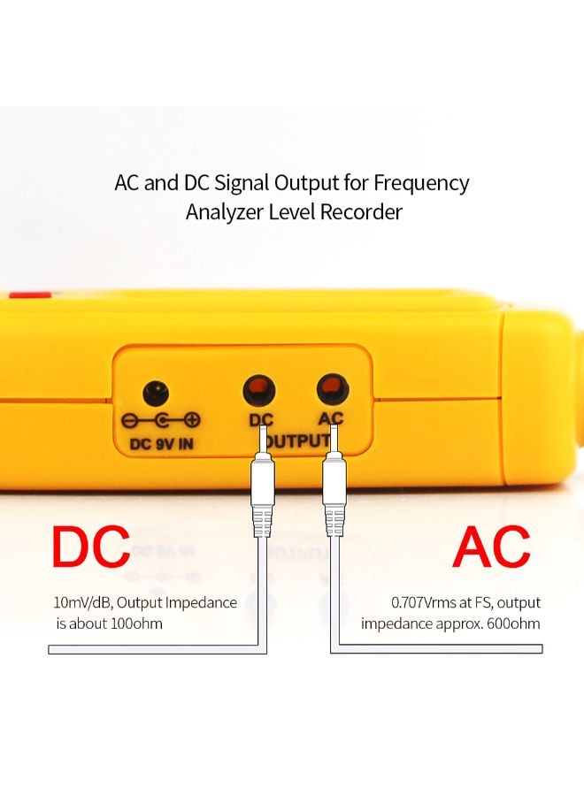 Digital LCD Sound Level Monitoring Tester Black/Orange 0.261kg
