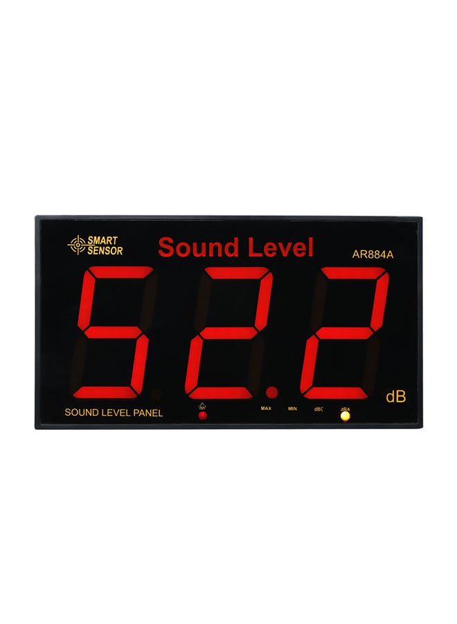 Wall Mounted Sound Level Meter With LCD Screen Black 0.701kg