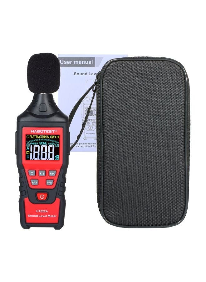 Noise Sound Level Meter Black/Red 36.00x8.00x29.00cm