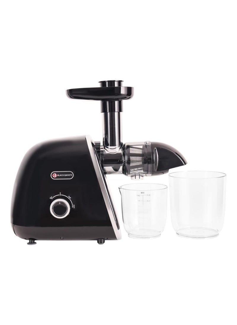 BLACK & WHITE Slow Juicer with 7 speed controls and Reverse function BWSJ1515B