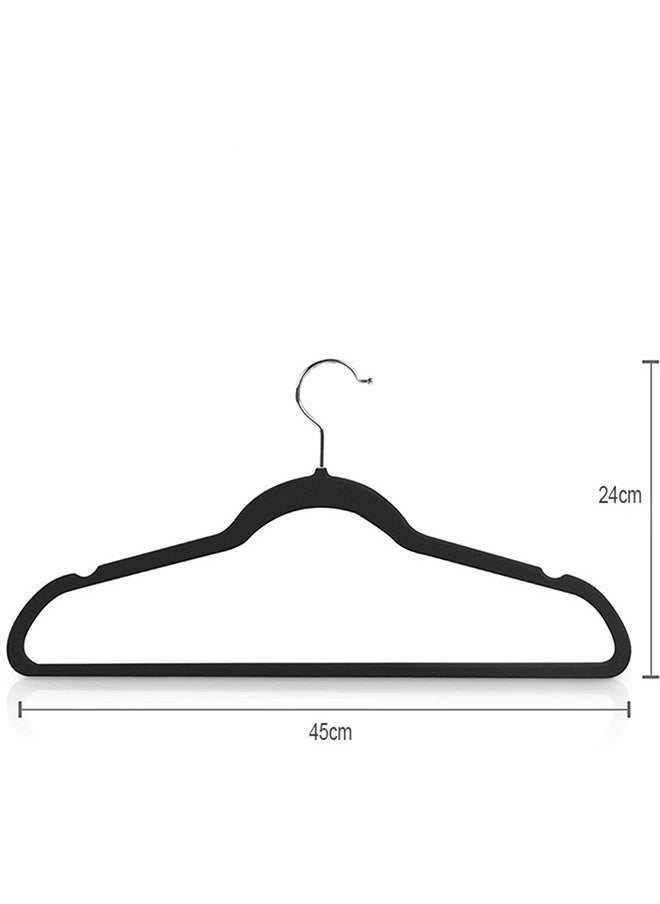 50-Piece Velvet Hanger,Non-Slip Hanger-Space Saving,Black