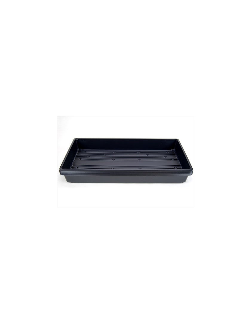 5 Pack of Durable Black Plastic Growing Trays (Without Drain Holes) 21