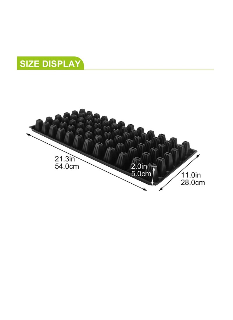 10 Pack Starter Kit, 72 Cell Seedling Trays Gardening Germination Trays with Drain Holes Plant Growing Trays Nursery Pots Plug Trays Mini Propagator