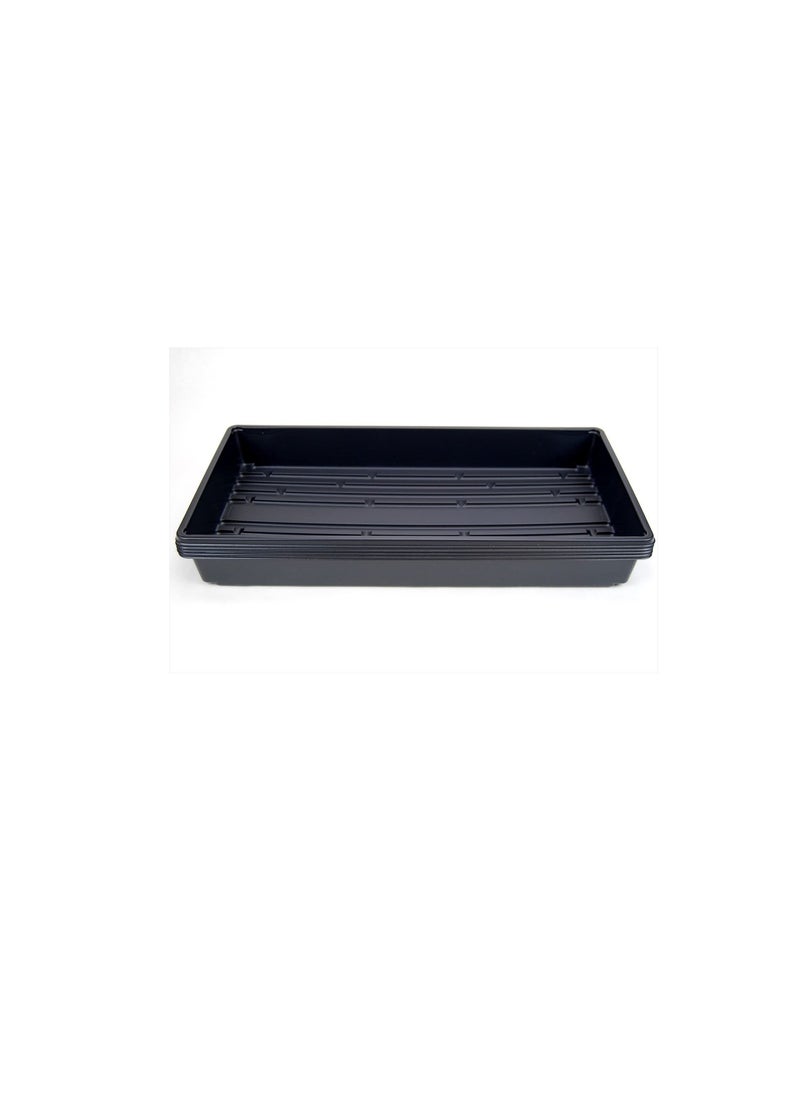 5 Pack of Durable Black Plastic Growing Trays (Without Drain Holes) 21