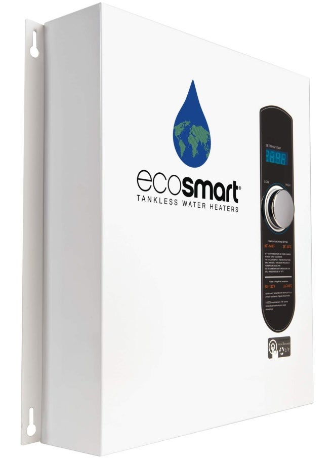 Ecosmart Eco Electric Tankless Water Heater 27 Kw At 240 Volts 1125 Amps With Patented Self Modulating Technology White