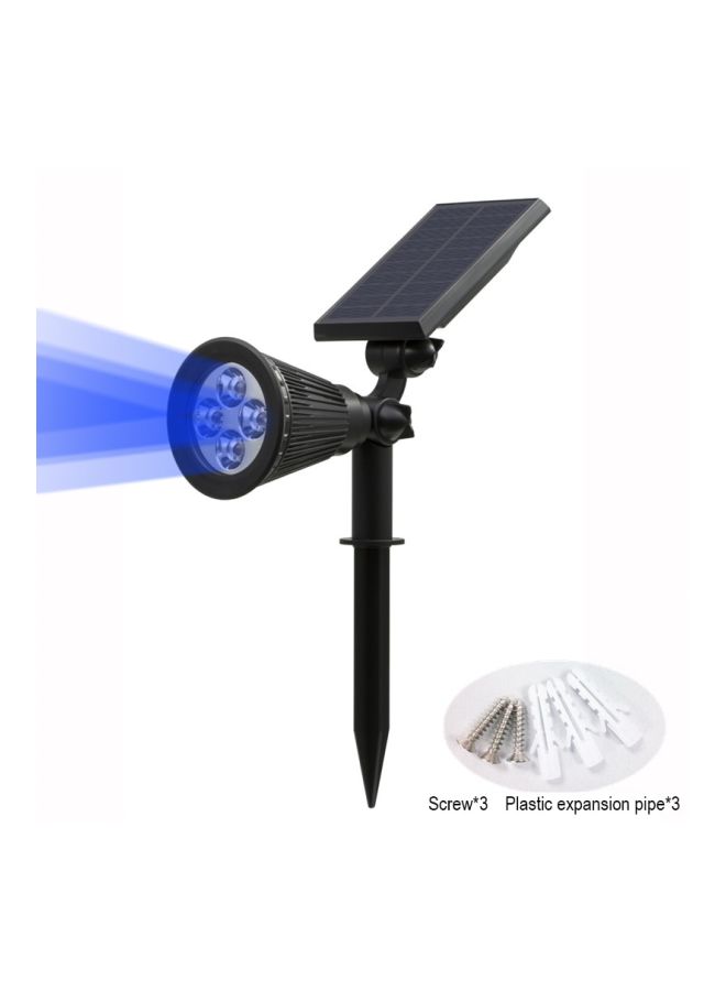 4-Piece LED Adjustable Solar Spotlight Blue 30x8.5centimeter