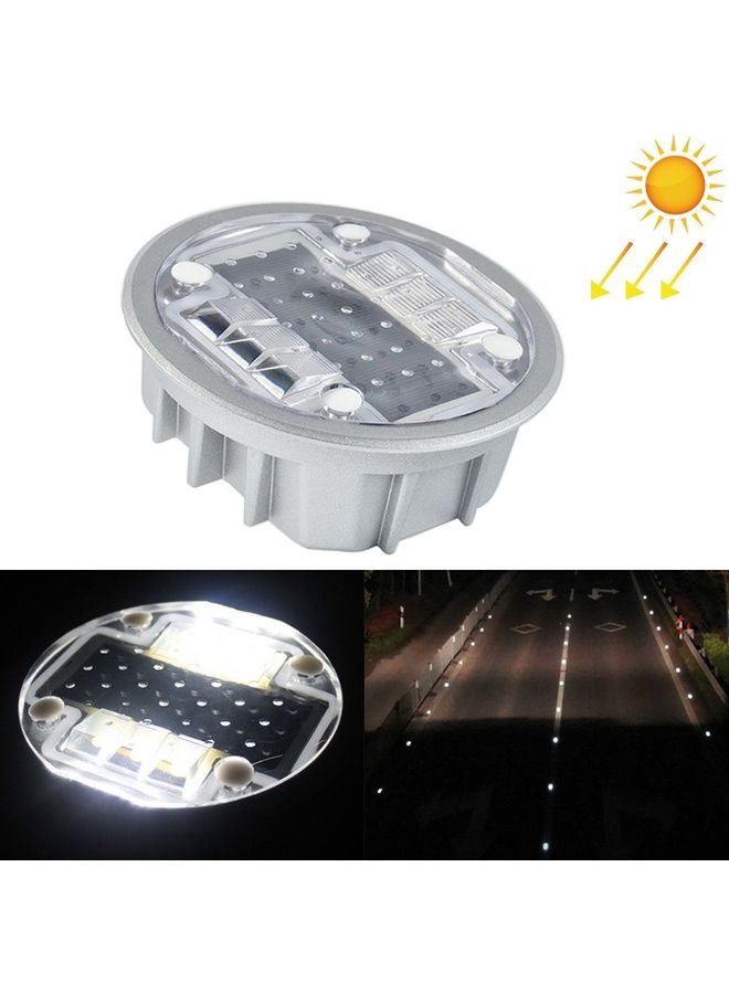 Solar Round Embedded Road Stud Light Car White 15x15x6centimeter