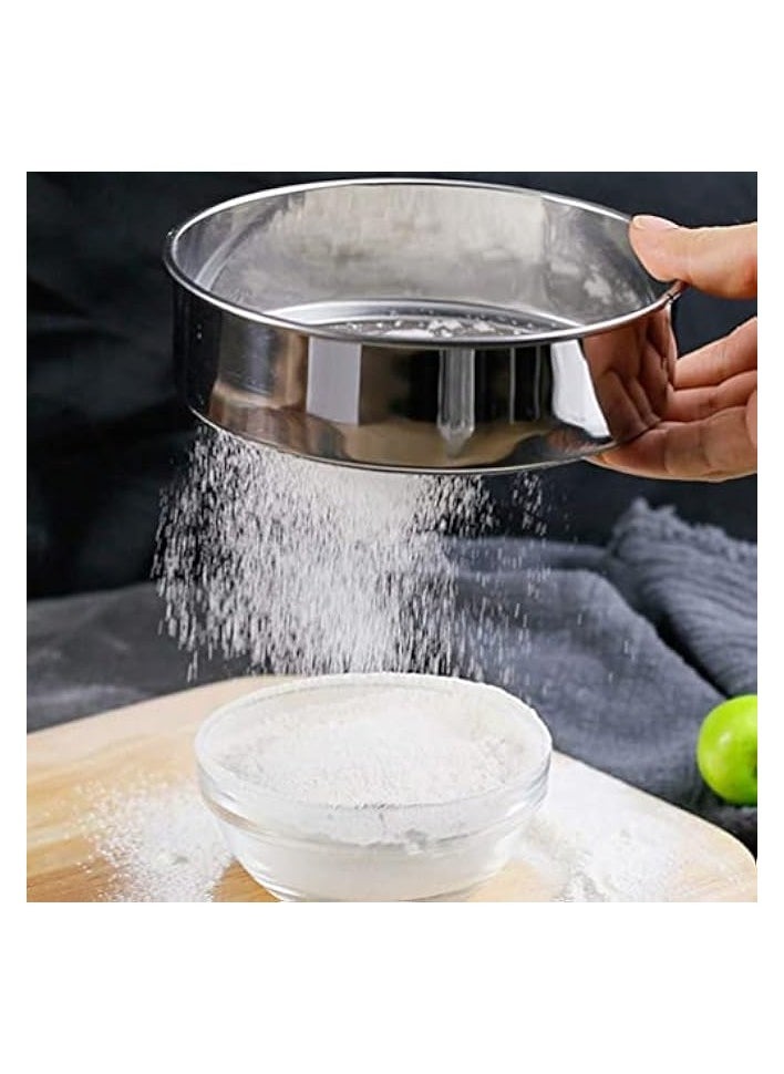 Flour Sifter Easy to Clean, Suitable for Flour and Sugar Sieve, Fast Flour Sieve SM 209 (16 CM)