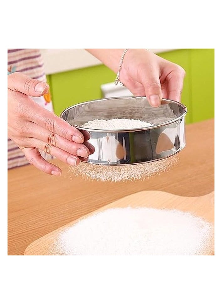 Flour Sifter Easy to Clean, Suitable for Flour and Sugar Sieve, Fast Flour Sieve SM 209 (16 CM)