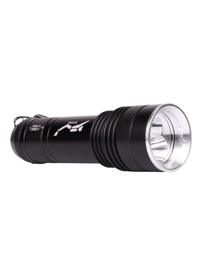 Dual Light Flashlight Black 14x4.3x2.8cm