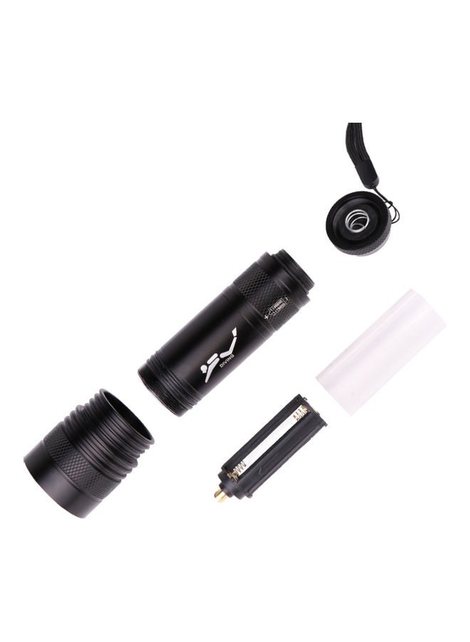 Dual Light Flashlight Black 14x4.3x2.8cm