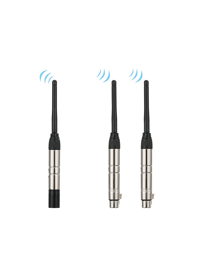 3-Piece Wireless Light Transmitter Receiver Set Silver/Black 2.5x21x2.1cm