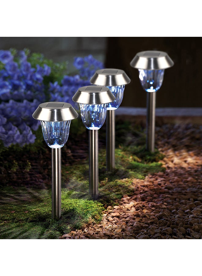 8-Piece Solar Powered Garden Light White 22x12x12.5cm