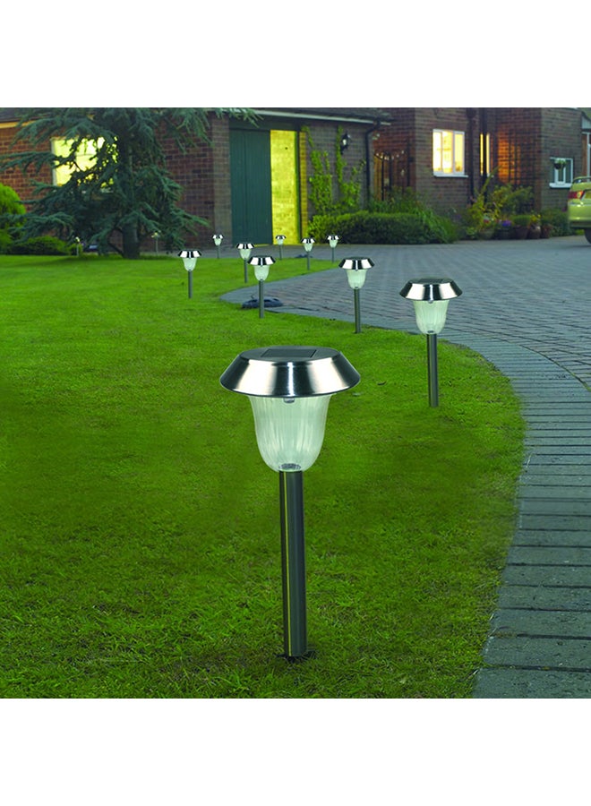 8-Piece Solar Powered Garden Light White 22x12x12.5cm