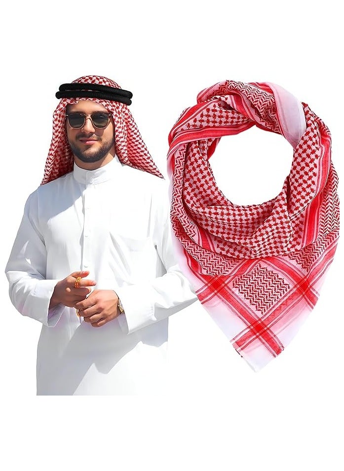 Arab Shemagh Head Scarf, Keffiyeh Middle East Desert Shemagh, Arabic Scarf For Men Face Mask Neck Bandana Shemagh, Headwear Arabian Costume Accessories