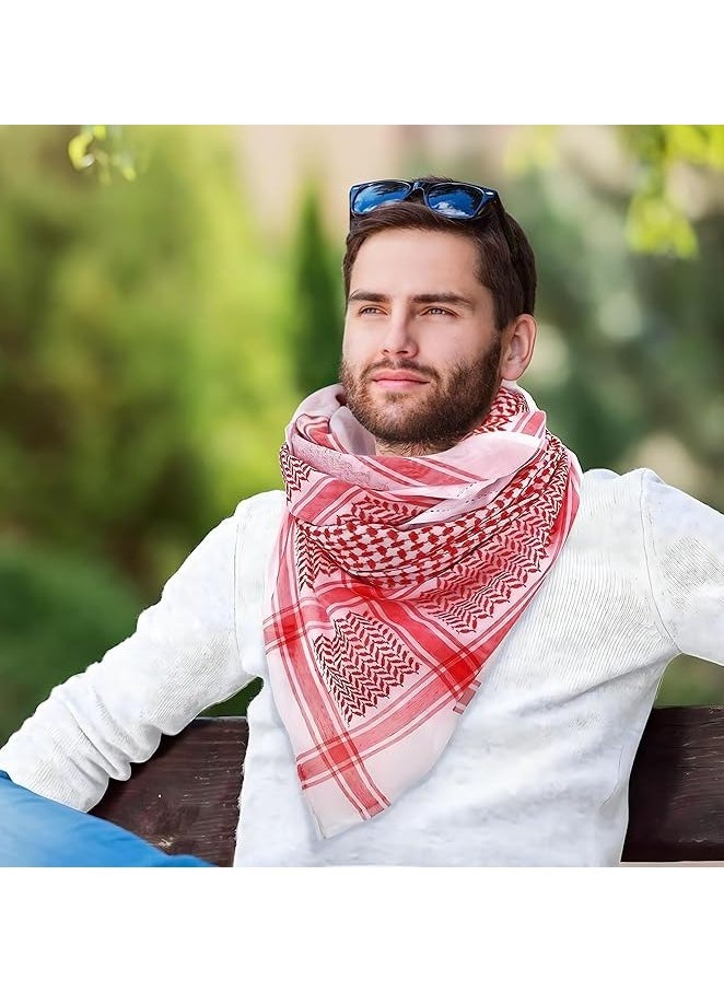 Arab Shemagh Head Scarf, Keffiyeh Middle East Desert Shemagh, Arabic Scarf For Men Face Mask Neck Bandana Shemagh, Headwear Arabian Costume Accessories