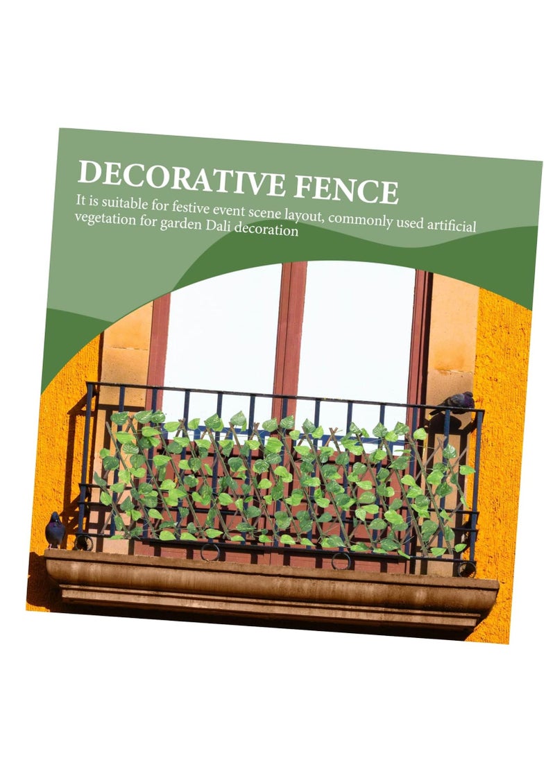 Expandable Fence Privacy Screen for Balcony Patio Outdoor, Decorative Faux Evergreen Fencing Panel, Artificial Hedges