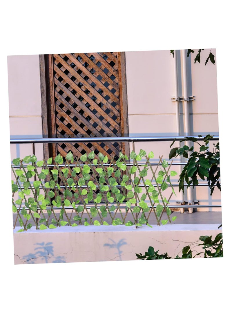 Expandable Fence Privacy Screen for Balcony Patio Outdoor, Decorative Faux Evergreen Fencing Panel, Artificial Hedges