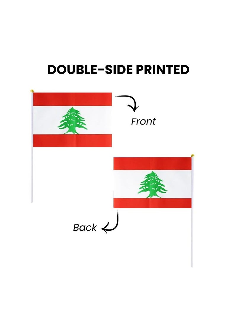 Lebanon Mini Hand Flags For Celebration Small Stick Hand Held Flags Great Souvenirs And Party Favors Handheld Flags For Kids And Adults Decorations Country Flags,Festival Events