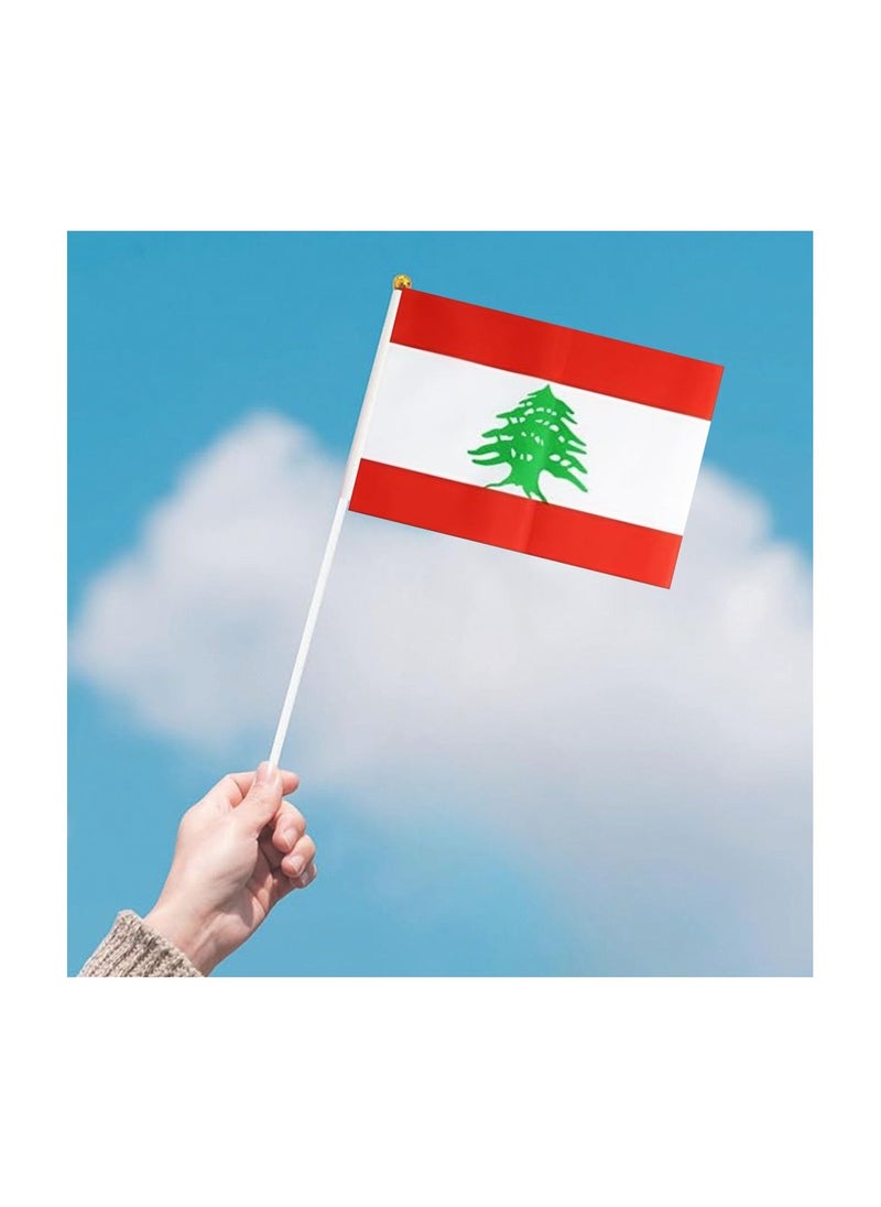 Lebanon Mini Hand Flags For Celebration Small Stick Hand Held Flags Great Souvenirs And Party Favors Handheld Flags For Kids And Adults Decorations Country Flags,Festival Events