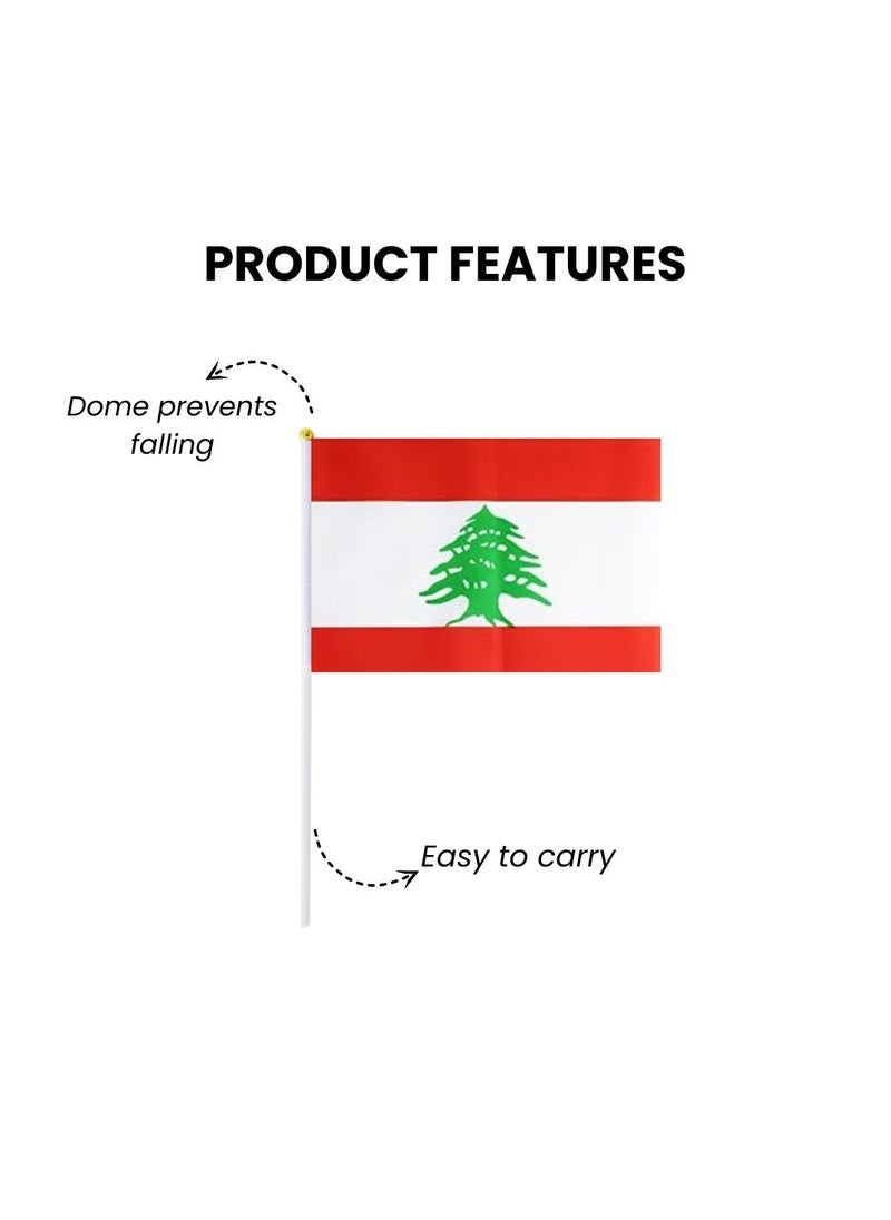 Lebanon Mini Hand Flags For Celebration Small Stick Hand Held Flags Great Souvenirs And Party Favors Handheld Flags For Kids And Adults Decorations Country Flags,Festival Events