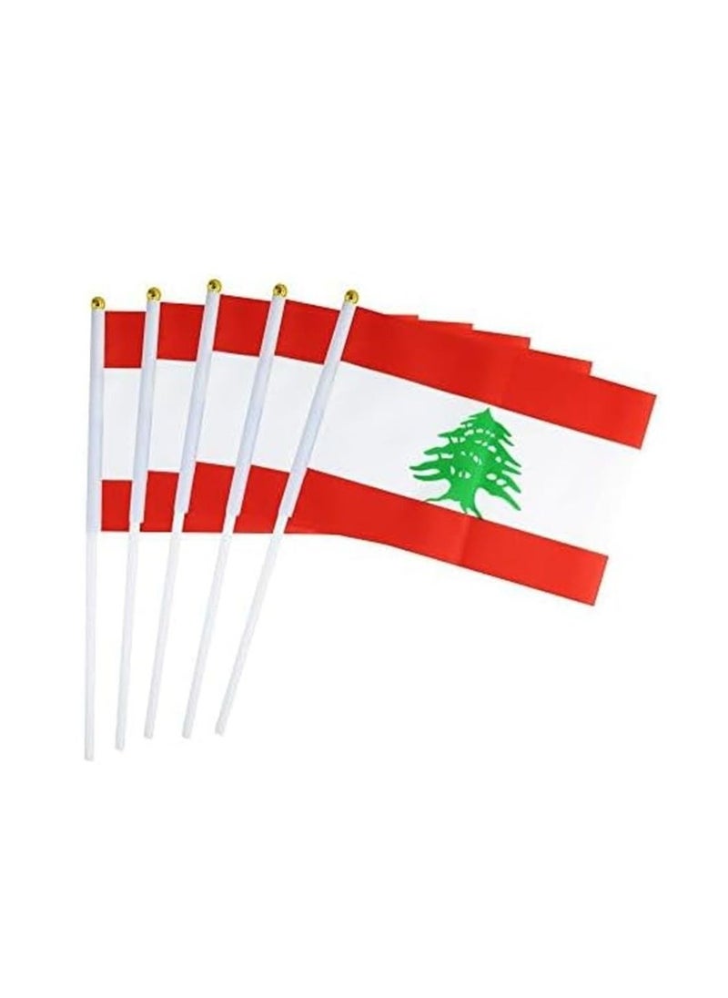 Lebanon Mini Hand Flags For Celebration Small Stick Hand Held Flags Great Souvenirs And Party Favors Handheld Flags For Kids And Adults Decorations Country Flags,Festival Events